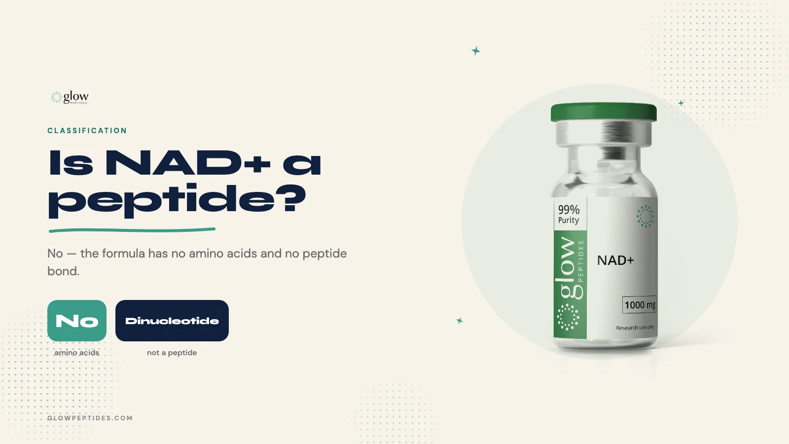 Is NAD+ a Peptide? No, and the Formula Proves It