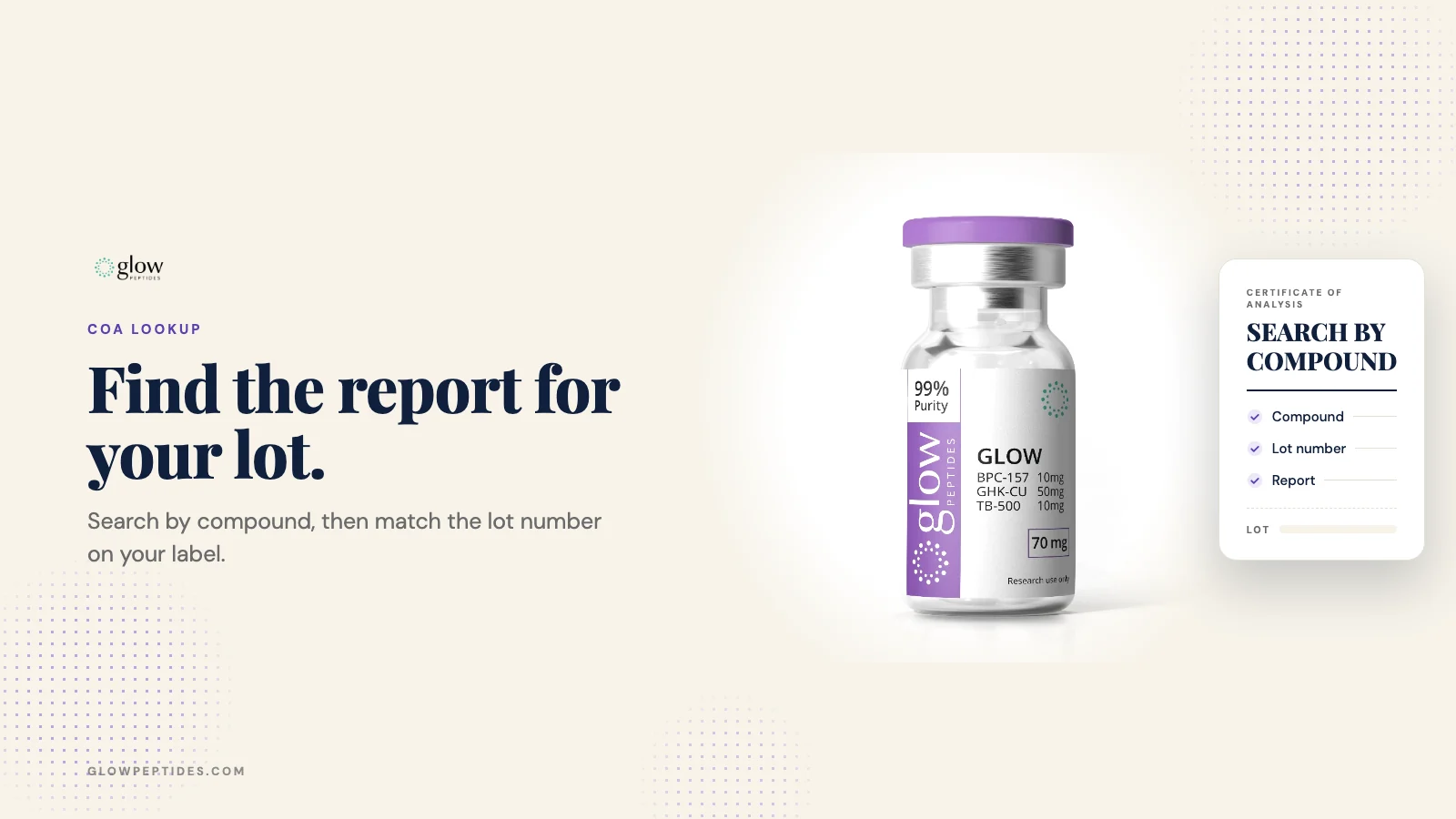 Peptide COA Lookup: Find the Certificate for Your Lot, by Compound